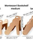 Curved Wooden Bookshelf in Multiple Sizes – Elegant Wave Design