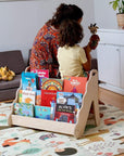 Curved Wooden Bookshelf in Multiple Sizes – Elegant Wave Design